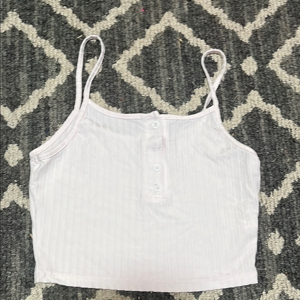 light pink Button-Up Crop Top